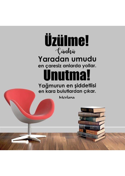 Mevlana Sözleri - Tasavvuf - Motto Duvar Sticker, Etiket, Duvar Yazıları, Sözler