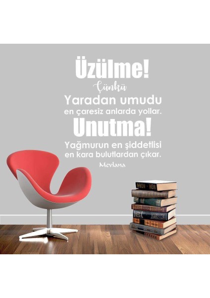 Mevlana Sözleri - Tasavvuf - Motto Duvar Sticker, Etiket, Duvar Yazıları, Sözler