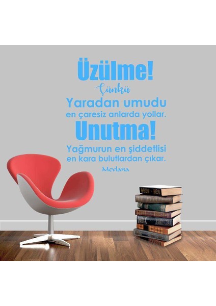 Mevlana Sözleri - Tasavvuf - Motto Duvar Sticker, Etiket, Duvar Yazıları, Sözler