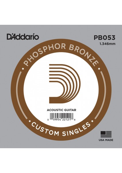 PB053 Phosphor Bronze .053 Akustik Gitar Tek Tel