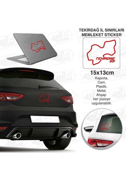 Tekirdağ Ili 59 Plaka Kodu Memleket Kırmızı Yarış Pisti Sticker - Oto Araba Etiket, Aksesuar, Tuning