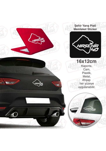 Kırşehir Ili 40 Plaka Kodu Memleket Beyaz Yarış Pisti Sticker - Oto Araba Etiket, Aksesuar