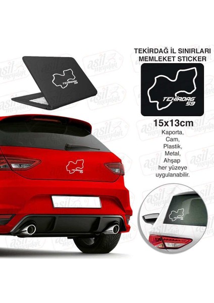 Tekirdağ Ili 59 Plaka Kodu Memleket Beyaz Yarış Pisti Sticker - Oto Araba Etiket, Aksesuar, Tuning