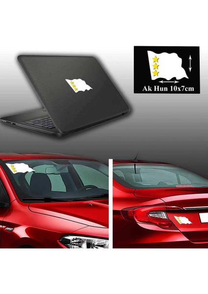 Ak Hun Arma, Araba, Cam, Laptop Etiket Oto Sticker -Araç Aksesuar 10X7 cm