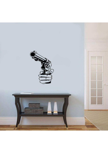 Tutan El Silüeti Dekoratif Duvar Sticker, Çıkartma, Etiket