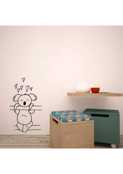 Tembel Mutlu Koala Dekoratif Duvar Sticker - C104