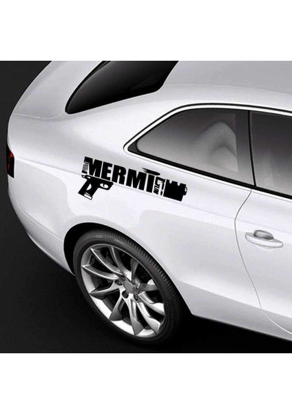 Mermi Yazısı Formunda Gun Sticker - Oto Araba Etiket, Araç Aksesuar, Tuning, Modifiye
