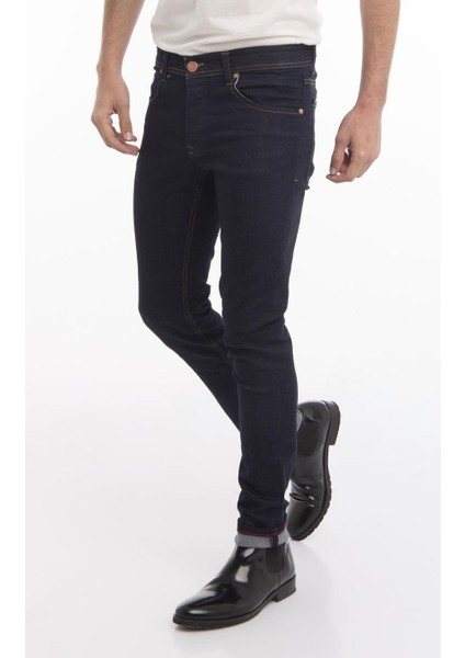 Erkek Slim Fit Likralı Jean Kot Pantolon