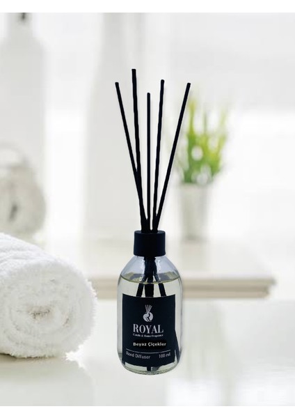 Beyaz Çiçekler Çubuklu Oda Kokusu 100 ml