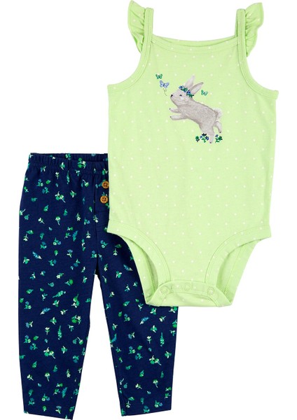 Kız Bebek Alt Üst Set 2'li Paket Yeşil