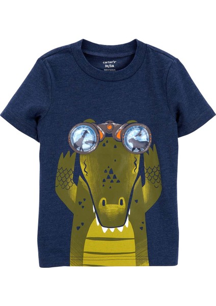 Küçük Erkek Çocuk Kısa Kollu Tshirt Lacivert fiyatları