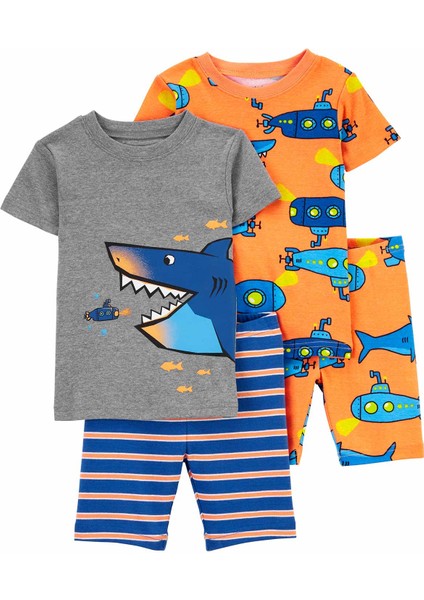 Erkek Bebek Pijama Set 4'lü Paket