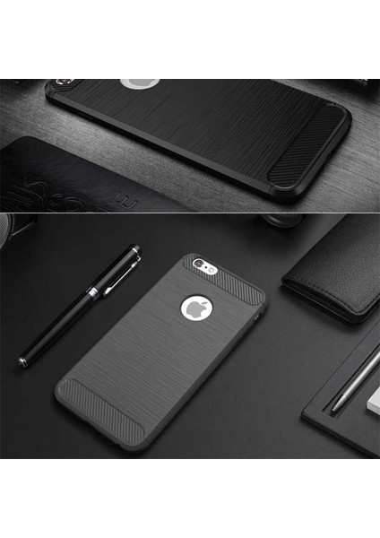 Apple iPhone 7 Plus Karbon Fiber Görünümlü Silikon Kılıf