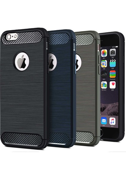 Apple iPhone 7 Plus Karbon Fiber Görünümlü Silikon Kılıf