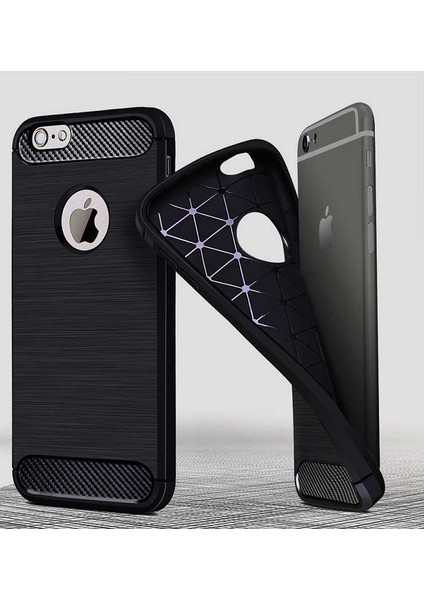 Apple iPhone 7 Plus Karbon Fiber Görünümlü Silikon Kılıf