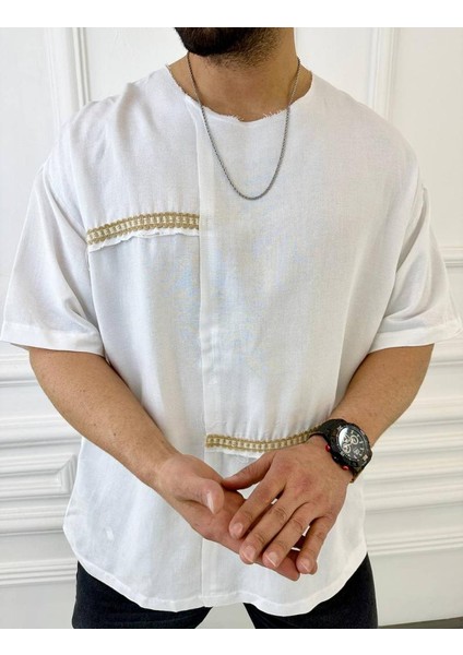 T-Shirt Nefes Alabilen Terletmez Oversize Salaş Keten Tişört modelleri