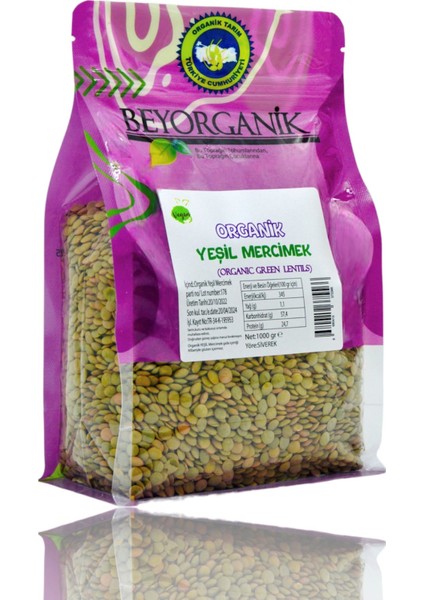 Organik Yeşil Mercimek 1kg