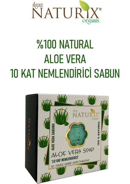 Natural Aloe Vera Sabun Kuru Ciltler Için Nemlendirici Akne Kurutucu 100 Doğal Aloe Vera Soap 125gr