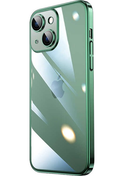 Apple iPhone 14 Kılıf Sert Pc Renkli Çerçeveli Riksos Kapak