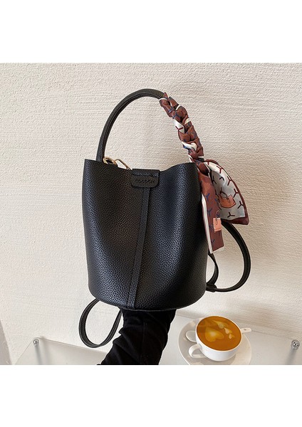 Çantalar Kadın Çok Yönlü Messenger Çanta Doku Moda Kullanışlı Kova Çantası (Yurt Dışından)