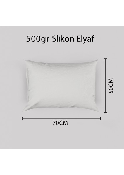 Silikon Elyaf Yastık İç Yastığı 50 x 70 cm 500 gr Beyaz