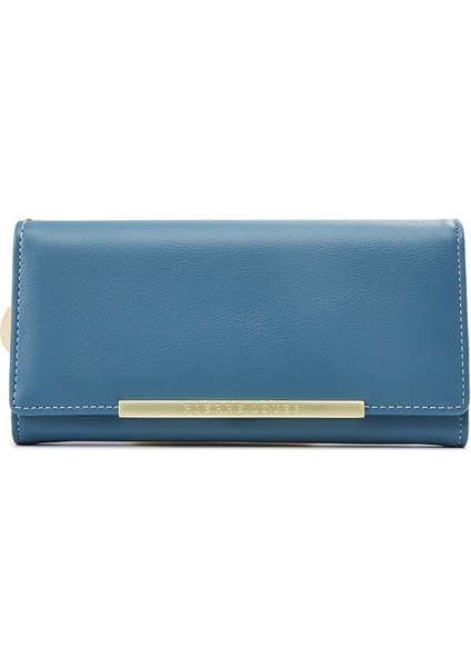 Kadın Cüzdanı Kore Versiyonu Düz Renk Iki Katlı Cüzdan Basit ve Büyük Uyumlu Kadın Debriyaj Çanta (Yurt Dışından)