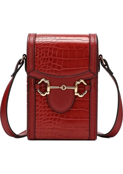 Kadın Cep Telefonu Çantası Moda Trendi Omuz Askılı Çanta Doku Basit Cep Telefonu Çantası (Yurt Dışından)