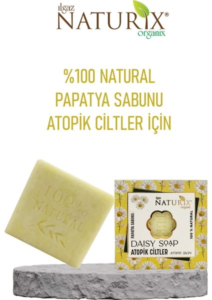 Natural Papatya Sabunu Atopik Ciltler Için Rahatlatıcı Nemlendirici Canlandırıcı Doğal Daisy Soap