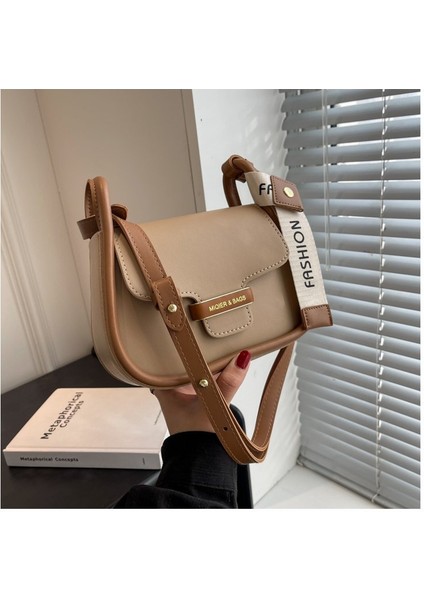 High-End Küçük Çanta Kadın Tüm Maç Moda Niş Eyer Çantası Retro Doku Tek Omuz Messenger Kadın Çantası (Yurt Dışından)