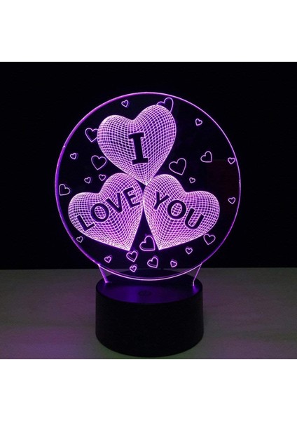 Müzik Notası 3D Işık, 7 Renk Optik Müzik Notası Seni Seviyorum 4love (Yurt Dışından)