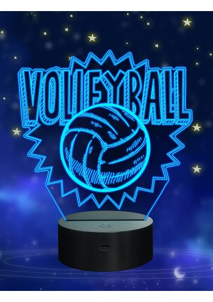 Çocuklar Için Voleybol 3D Gece Lambası, Çocuklar Livin Parent (Yurt Dışından)