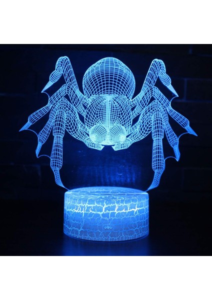 3D LED Masa Masa Lambası Gece Lambası Rc Uzaktan 7 Col Spider (Yurt Dışından)