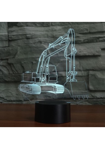 Soyutlayıcı 3D Optik Illüzyon Canavar Kamyon Ekskavatörü (Yurt Dışından)