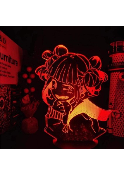 3D LED Lamba My Himiko Toga Anime Ebeveyn (Yurt Dışından)