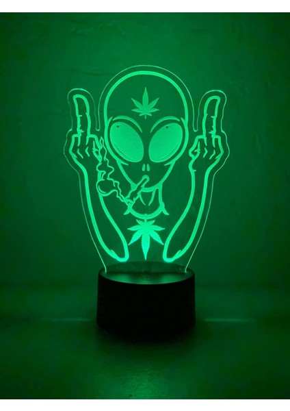 420 Leaf 3D LED Masa Lambası Gece Lambası Optik Vis Ebeveyn (Yurt Dışından)