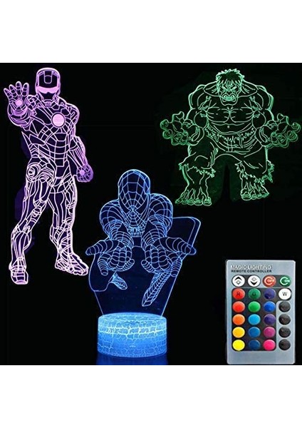 3D Illüzyon Gece Lambası Üç Pat A1 (Yurt Dışından)