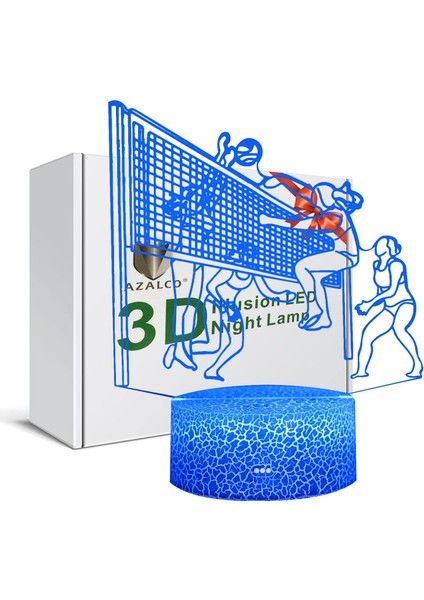 3D Illüzyon Yunus Delphinus Voleybol Oynayan Aile Gecesi (Yurt Dışından)