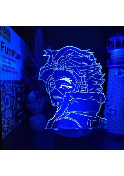 3D LED Lamba Academia Hawks Anime Lamba Nigh Ebeveyn (Yurt Dışından)