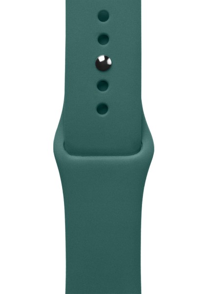 42-49MM Yeni Nesil Apple Uyumlu Akıllı Saat Kordonu Silikon Yeşil