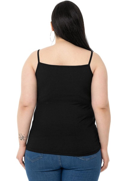Büyük Beden Ip Askılı Bürümcük Siyah Body modelleri