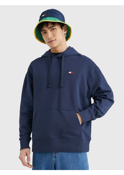 Tommy Hilfiger Tjm Rlx Badge Hoodie Erkek Sweatshirt