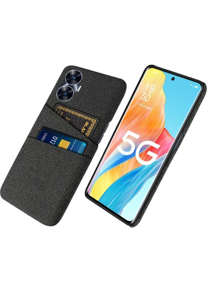 Realme C55 Cep Telefon Kılıfı Sert Pc + Bez Çift Kart Yuvaları Telefon Kapağı (Yurt Dışından)