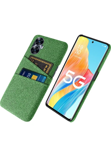 Realme C55 Cep Telefon Kılıfı Sert Pc + Bez Çift Kart Yuvaları Telefon Kapağı (Yurt Dışından)