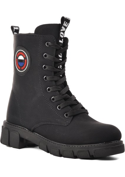 Peris Siyah-Zümrüt Içi Kürklü Kadın Bot