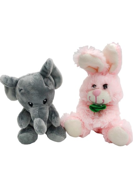 2'li Peluş Bavulda CESE-10040 Fil & Tavşan