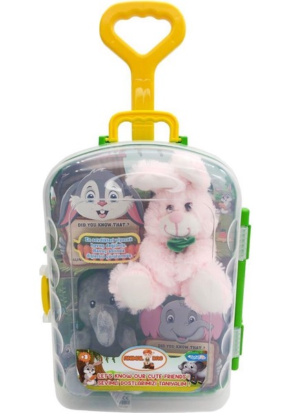 2'li Peluş Bavulda CESE-10040 Fil & Tavşan