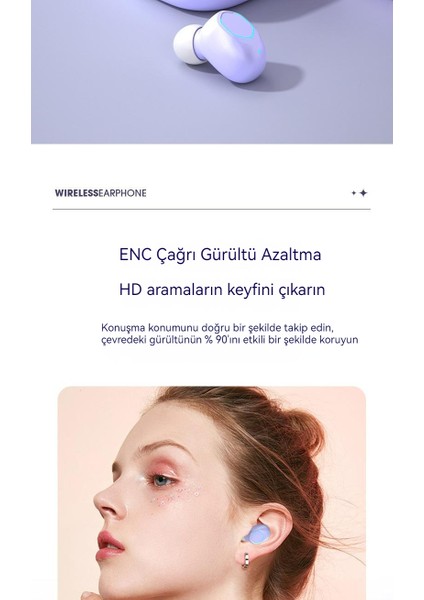Yüksek Değerli Gerçek Kablosuz Bluetooth Kulaklık Kulak Içi Kulaklık Gürültü Önleyici Mini Spor Müzik Kulaklığı (Yurt Dışından)
