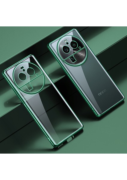 Oppo Bulun X6 Pro Elektrokaplatma Düz Kenar Geri Kapak Yumuşak Tpu Net Telefon Kılıfı (Yurt Dışından)