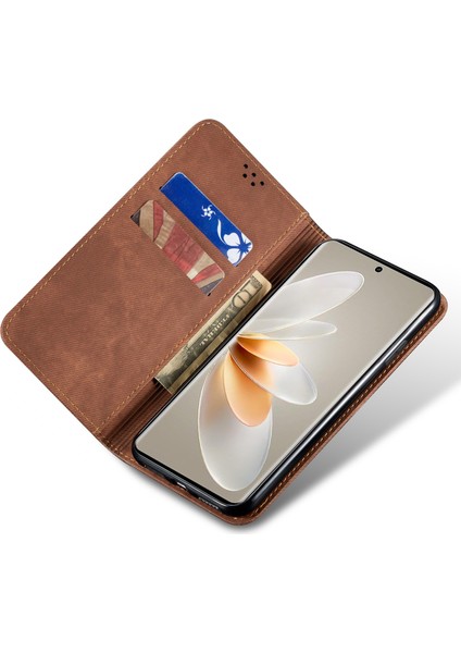 Vivo V27 5g Pu Deri Flip Telefon Kılıfı Kot Ceza Doku Standı Tpu Iç Kabuk Cüzdan (Yurt Dışından) modelleri