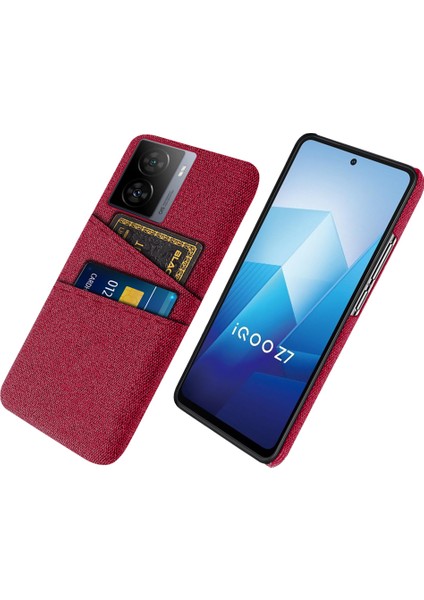 Vivo Iqoo Z7 5g Sert Pc + Kumaş Telefon Kılıfı Çift Kart Yuvaları Akıllı Telefon Kapağı (Yurt Dışından)